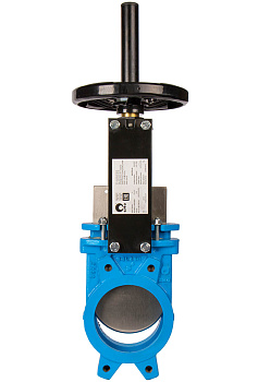 Задвижка шиберная A-01-HW-N чугунная межфланцевая штурвал (А-011-01 Ду50 Ру10)