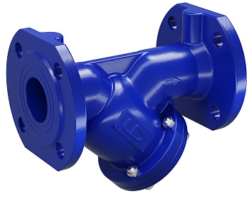 Фильтр сетчатый фланцевый У-образный чугунный ФСФ (LD.ФСФ.050.16 Ду50 Ру16)