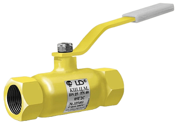 Кран шаровый LD КШЦМ Energy Gas муфтовый полнопроходной сталь 09Г2С (Ду15 Ру40)