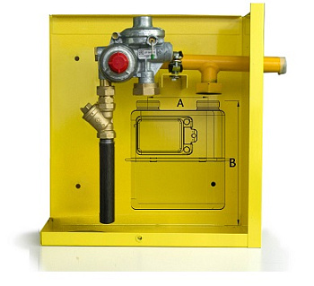 Газорегуляторные пункты ШРП "Европа" c местом для счетчика (10 U на регуляторе RF Стандарт 10 U)