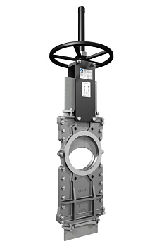 Задвижка шиберная L-02-HW-E нерж. сталь межфланцевая штурвал (L-021-02 Ду50 Ру10)