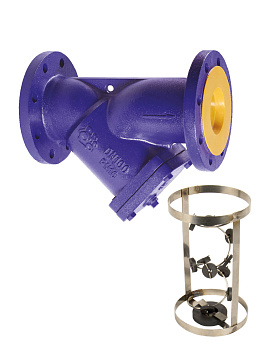 Фильтр Rushwork 601 чугунный фланцевый со сливной пробкой и магнитной вставкой (601-015-16/1 Ду15 Ру16)