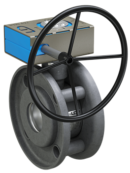 Кран шаровый LD Стриж межфланцевый с редуктором (Ду80 Ру16)