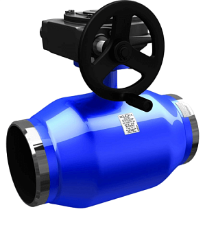 Кран шаровый LD КШЦПР Energy приварной с редуктором сталь 09Г2С (Ду32 Ру25)