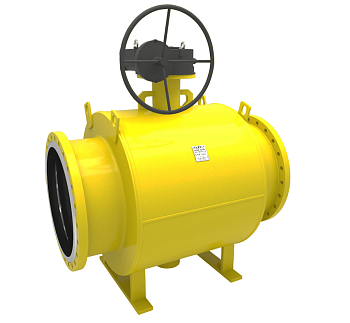 Кран шаровый LD КШЦФР Gas фланцевый с редуктором полнопроходной (Ду32 Ру40)