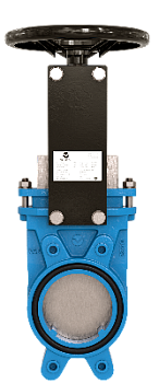 Задвижка шиберная VAB-013-01-HW(N)-NBR чугунная межфланцевая с редуктором (VAB-013-01 Ду400 Ру6 с редуктором)