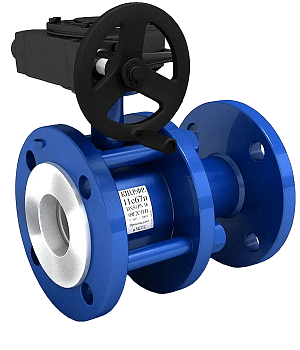 Кран шаровый 11с67п КШРФР полнопроходной с редуктором сталь 09Г2С (Ду32 Ру16)