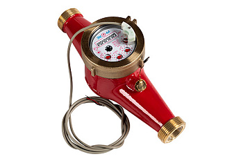 Крыльчатые многоструйные универсальные счетчики воды латунь УМЛ с импульсным выходом (Ду25 Qном=3,5 с импульсным выходом)