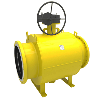 Кран шаровый LD КШЦФР Gas фланцевый с редуктором полнопроходной сталь 12Х18Н10Т (Ду50 Ру40)